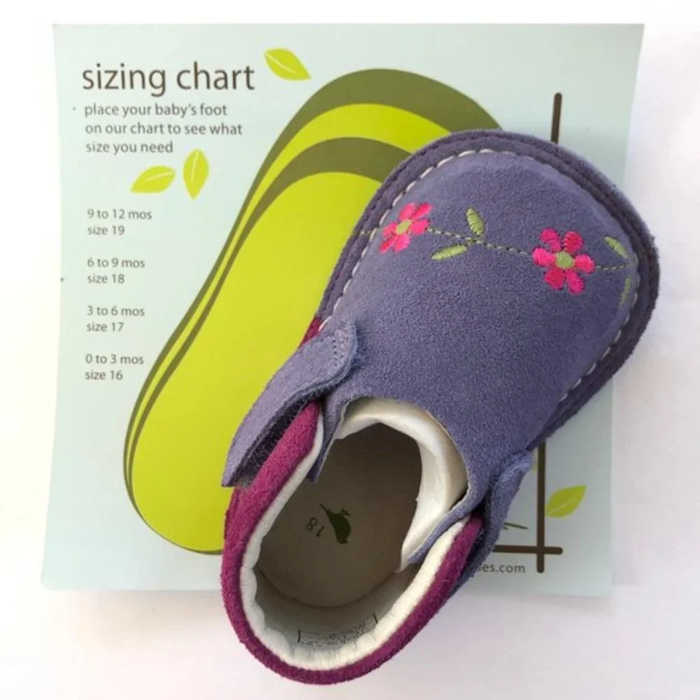 Pipit Eco-Friendly Suede Floral Baby Shoes